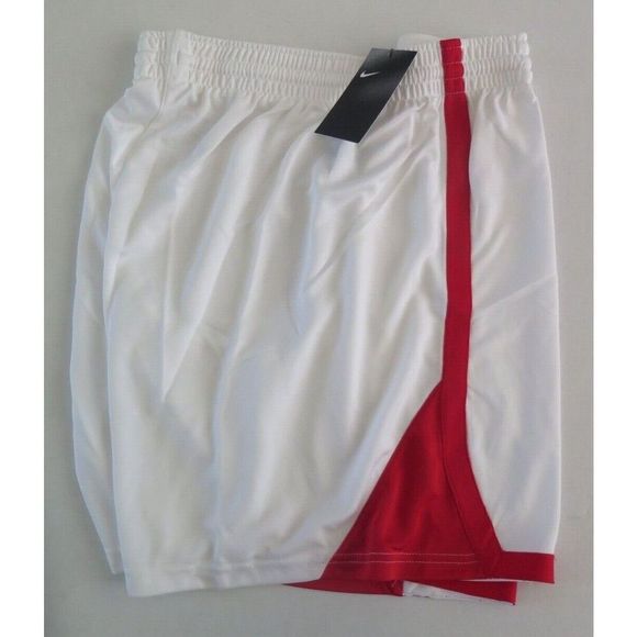 Nike AV2251 109 Women's Plus Sz 2XL White/Scarlet Red Basketball Practice Shorts - Picture 4 of 4